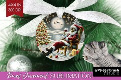 Christmas Skeleton Ornament PNG - Santa Xmas Sublimation Product Image 1