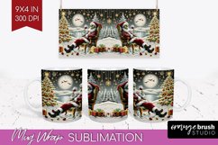 Christmas Skeleton Mug Wrap - Santa Mug Sublimation 15 Oz Product Image 1