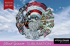 Christmas Skeleton Wind Spinner Sublimation - Skull Santa Product Image 1