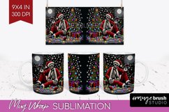 Christmas Skeleton Mug Wrap - Santa Mug Sublimation 15 Oz Product Image 1