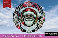 Christmas Skeleton Wind Spinner Sublimation - Skull Santa Product Image 1