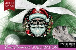 Christmas Skeleton Ornament PNG - Santa Xmas Sublimation Product Image 1