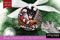 Christmas Skeleton Ornament PNG - Santa Xmas Sublimation Product Image 1
