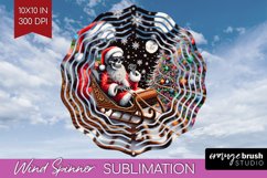Christmas Skeleton Wind Spinner Sublimation - Skull Santa Product Image 1