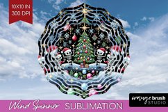 Christmas Skeleton Wind Spinner Sublimation - Skull Santa Product Image 1