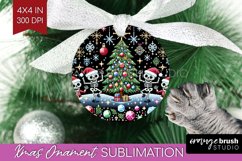 Christmas Skeleton Ornament PNG - Santa Xmas Sublimation Product Image 1