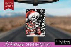 Christmas Skeleton Air Freshener PNG - Santa Car Freshener Product Image 1