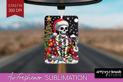 Christmas Skeleton Air Freshener PNG - Santa Car Freshener Product Image 1