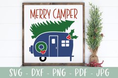 Merry Camper - Christmas SVG - Camping Lover Christmas Product Image 3