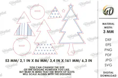 Standing Christmas Tree Laser Cut. Christmas Decor SVG Product Image 2