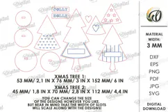 Standing Christmas Trees Laser Cut. Christmas Decor SVG Product Image 2