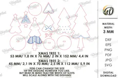 Standing Christmas Trees Laser Cut. Christmas Decor SVG Product Image 2