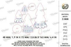 Standing Christmas Tree Laser Cut. Christmas Decor SVG Product Image 2