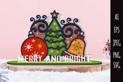 3D Layered Christmas Tree Elements Stand Decoration Lasercut Product Image 1
