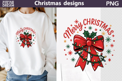 Christmas Bow Sublimation | Merry Christmas Product Image 1