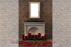Christmas interior and wooden frame Product Image 1