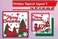 Christmas Papercut Layered 9 | Merry Christmas Product Image 1