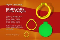 Christmas Bauble 2Clay Cutter - Cookie Cutter STL File Product Image 1