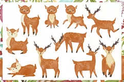 Christmas Woodland Watercolor Clipart Product Image 3