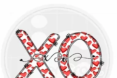 Hugs and Kisses XO Svg, Valentine's day svg Product Image 2