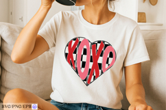Retro Xoxo Love Valentines Day SVG PNG T-shirt Design Product Image 2