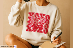 Valentine XOXO SVG PNG T-shirt Design Product Image 3