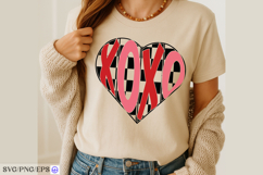 Retro Xoxo Love Valentines Day SVG PNG T-shirt Design Product Image 4