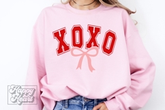 XOXO Coquette Ribbon Valentines Day SVG PNG Hugs and Kisses Product Image 2
