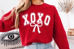 XOXO Coquette Ribbon Valentines Day SVG PNG Hugs and Kisses Product Image 4