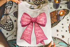 Xoxo Valentine Coquette Bow PNG, Valentine's Day PNG, Love Product Image 3