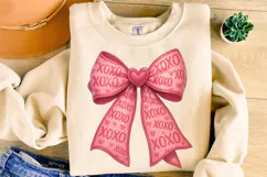 Xoxo Valentine Coquette Bow PNG, Valentine's Day PNG, Love Product Image 4