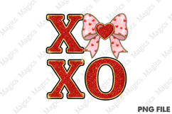 XOXO Glitter doodles Coquette png Product Image 1