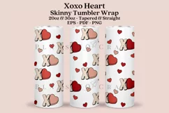 xoxo heart valentine skinny tumbler sublimation wrap with high resolution and transparant background are for 20oz and 30oz skinny tumbler