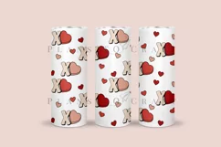 xoxo heart valentine skinny tumbler sublimation wrap with high resolution and transparant background are for 20oz and 30oz skinny tumbler