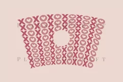xoxo hugs and kisses valentine starbucks 24oz cold cup wrap svg presized template for tumbler venti