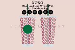 xoxo hugs and kisses valentine starbucks 24oz cold cup wrap svg presized template for tumbler venti