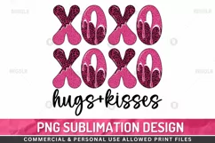XOXO hugs kisses Sublimation PNG Product Image 1