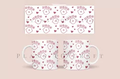 xoxo kisses coffee glass wrap svg glass mug svg presized for 11oz and 15oz glass ready to cut and sublimation files