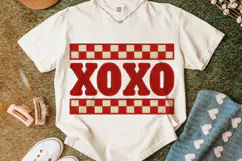 Xoxo Valentine Patchwork PNG, Valentine's Day PNG, Love PNG Product Image 1