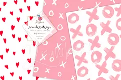 Valentine Seamless File, 24 Digital papers, xo, sketchy 139 Product Image 2