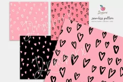 Valentine Seamless File, 24 Digital papers, xo, sketchy 139 Product Image 5