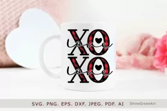 XOXO SVG Love Hearts Buffalo Plaid Valentine's Day Cut Files