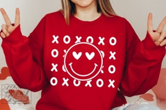 XOXO Valentines Day Happy Face SVG PNG - Hugs and Kisses Product Image 1
