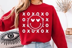 XOXO Valentines Day Happy Face SVG PNG - Hugs and Kisses Product Image 6