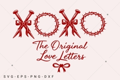XOXO the original love letters SVG, Christian Valentines SVG Product Image 1