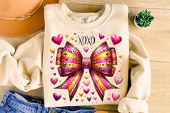 Valentines Coquette Bow PNG, Valentine&#039;s Day Bow PNG, XoXo Product Image 3