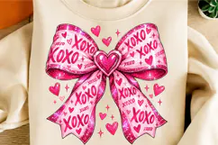 Xoxo Valentine Coquette Bow Png Product Image 2