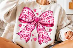 Xoxo Valentine Coquette Bow Png Product Image 3