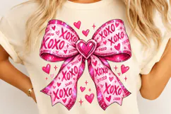 Xoxo Valentine Coquette Bow Png Product Image 4
