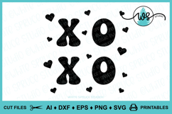 XOXO Valentine Couples Anniversary Children's SVG and Print Product Image 3